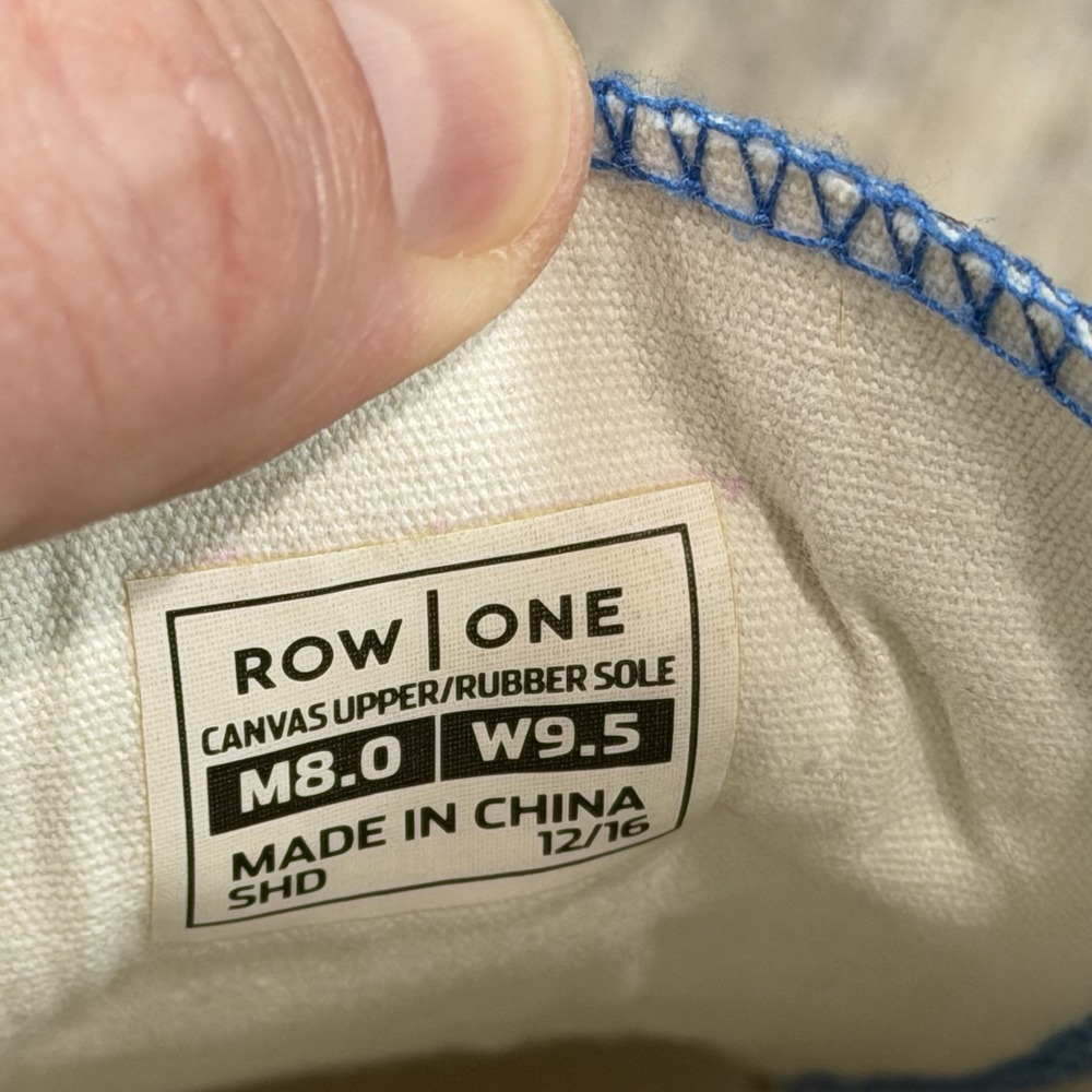 Chicago Cubs Shoes Row One Canvas Victory Sneakers Blue All-Over Logo M8‎ / W9.5 - Picture 11 of 11